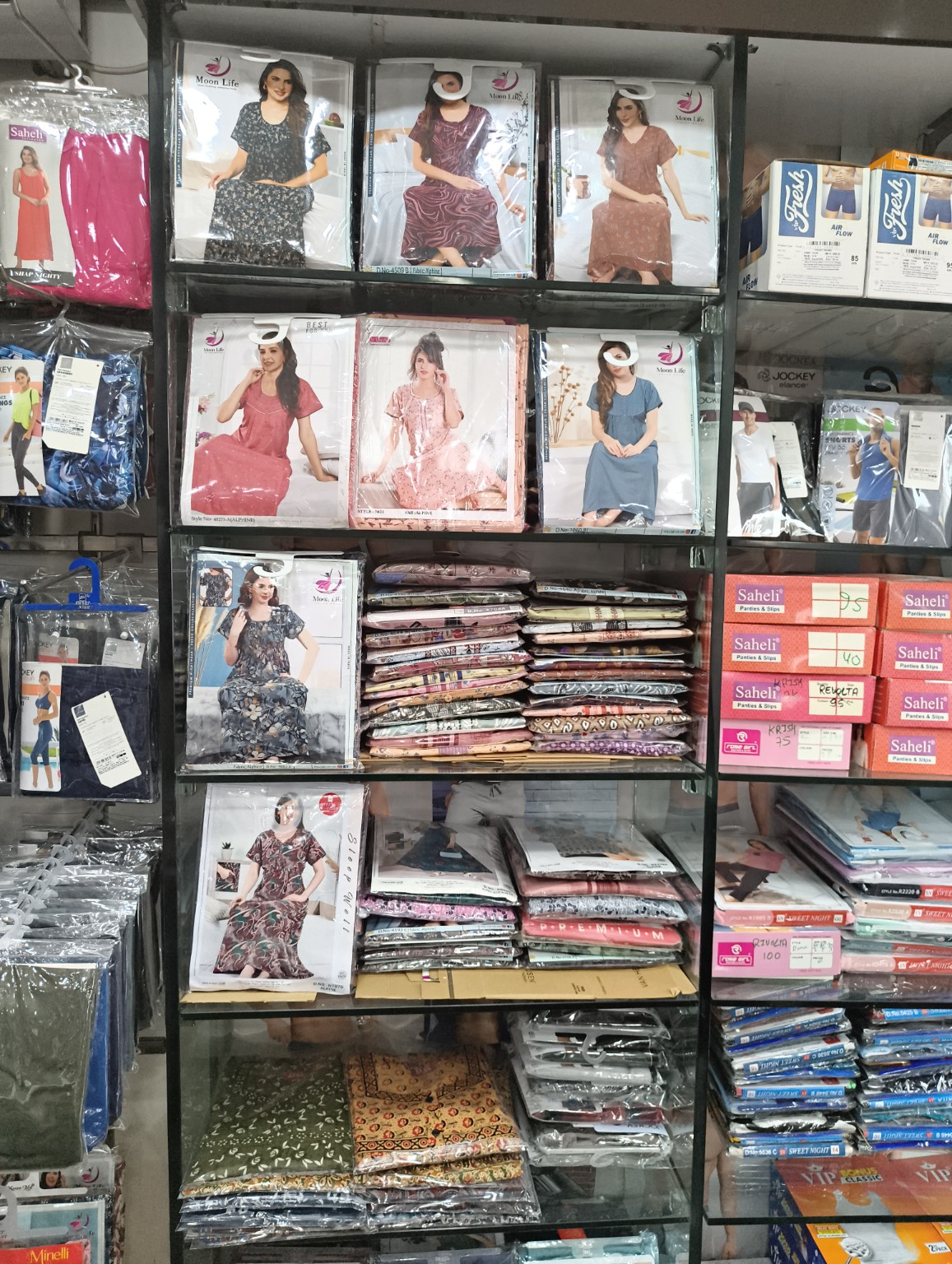 Multi brand innerwear shelves